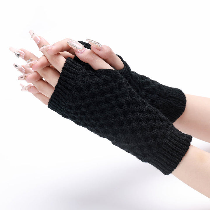 Gants Tricotés De Couleur Unie