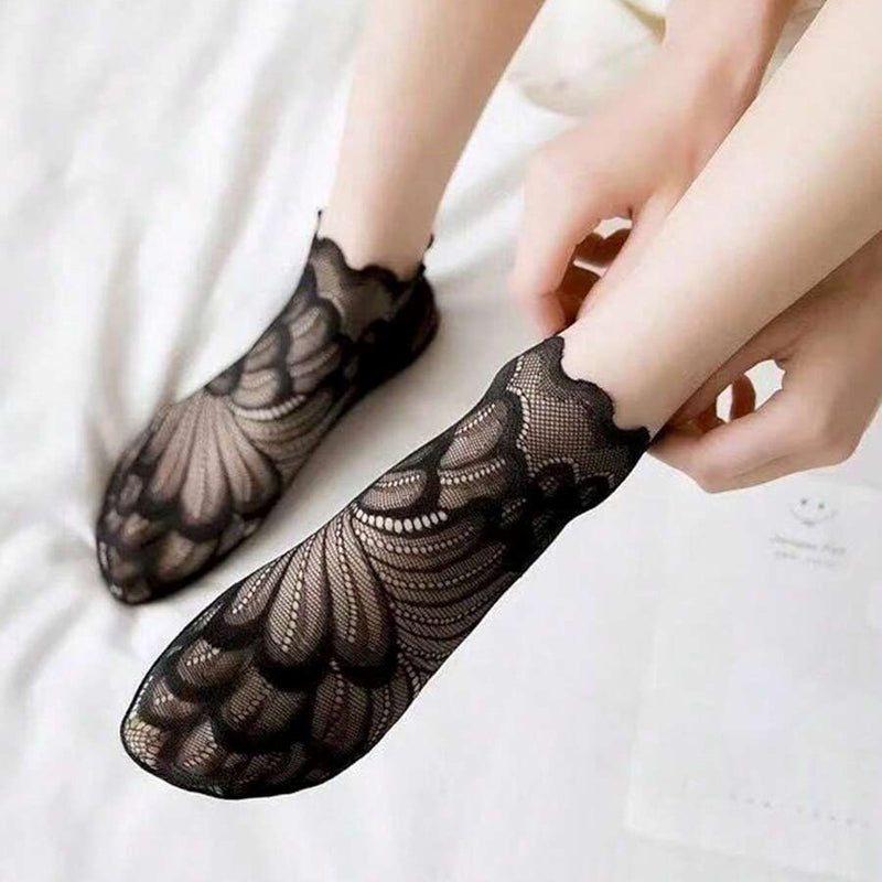 Chaussettes Respirantes En Dentelle