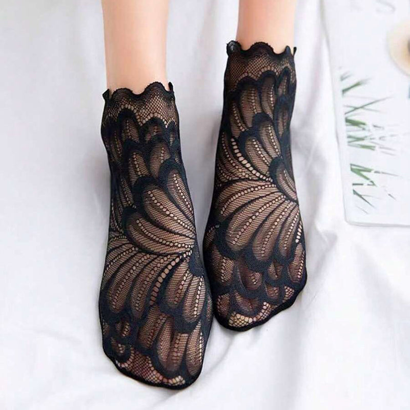 Chaussettes Respirantes En Dentelle