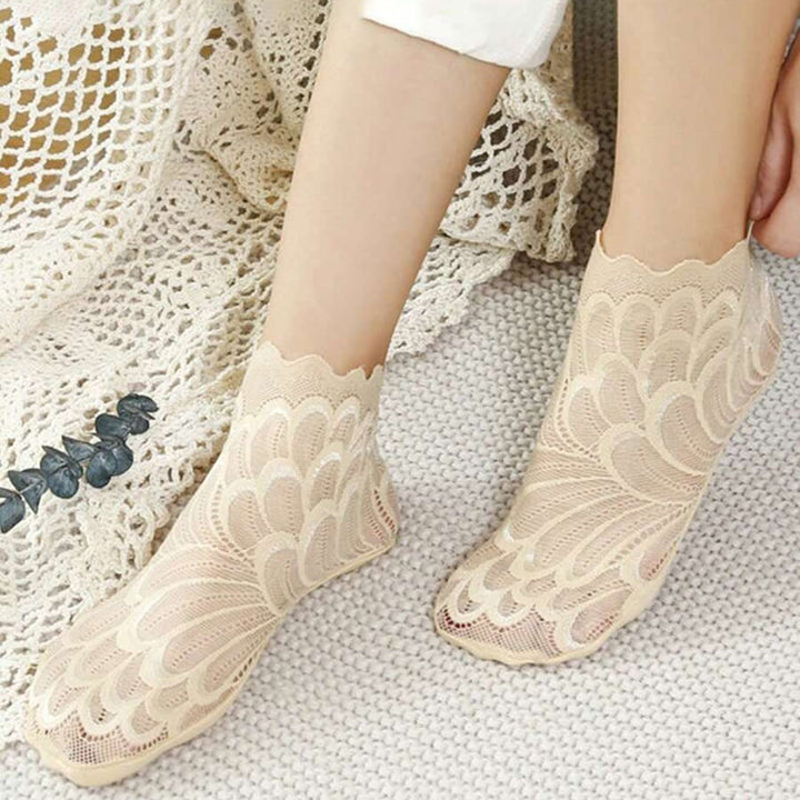 Chaussettes Respirantes En Dentelle