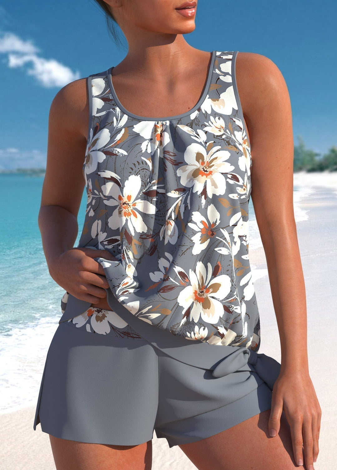 Adalgisa | Leaf Print Swimsuit
