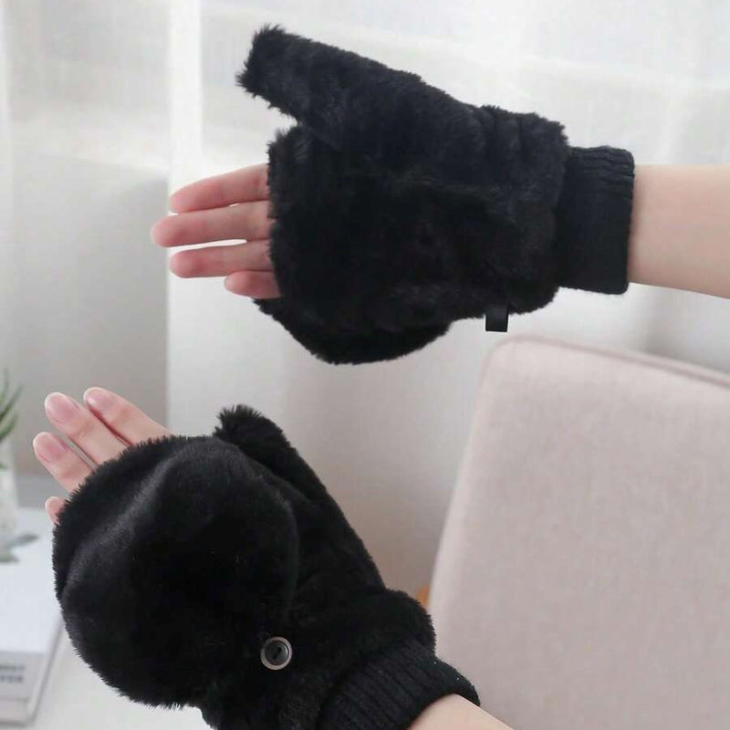 Gants Chauds De Couleur Unie