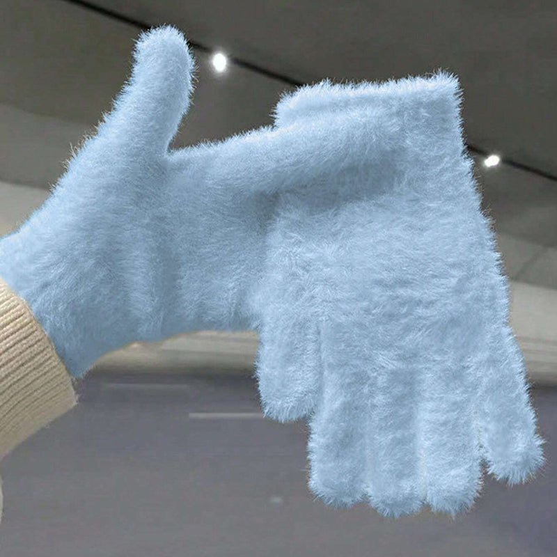 Gants Chauds De Couleur Unie
