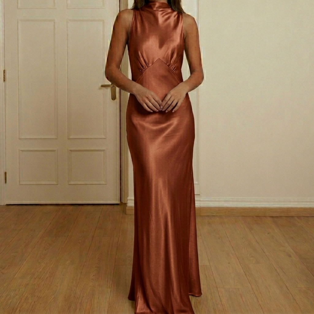Lena | Robe Longue Satine