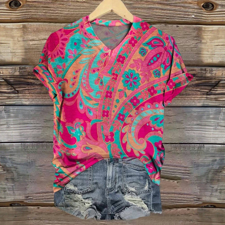 T-Shirt À Imprimé Floral Vintage