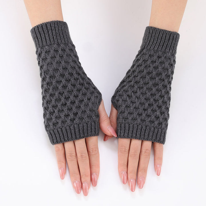 Gants Tricotés De Couleur Unie