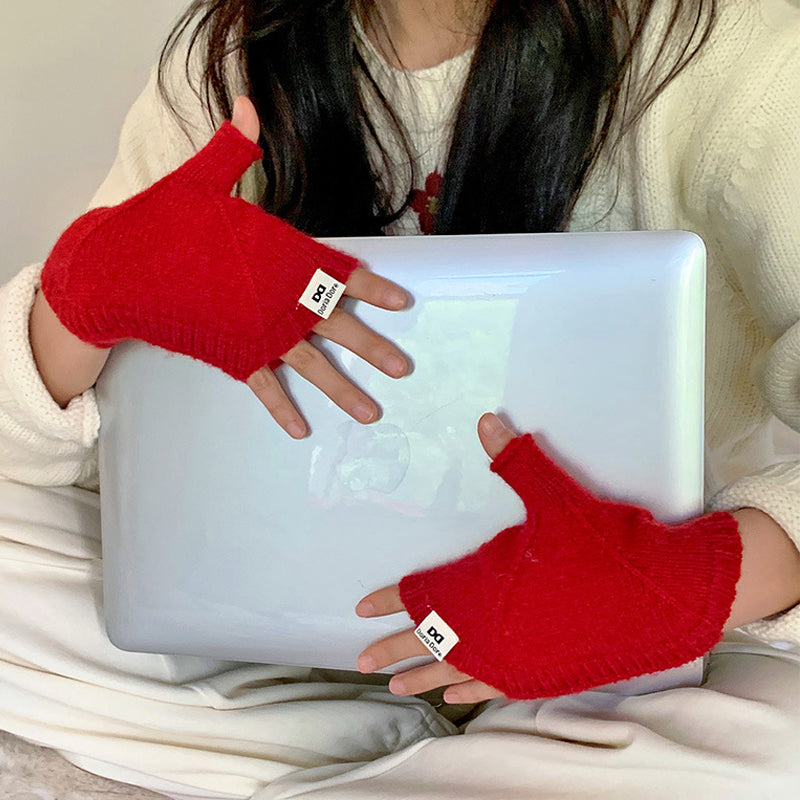 Gants Chauds De Couleur Unie
