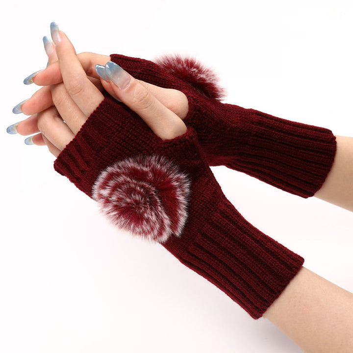 Gants Chauds De Couleur Unie