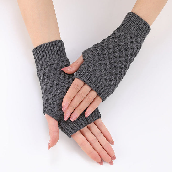 Gants Tricotés De Couleur Unie