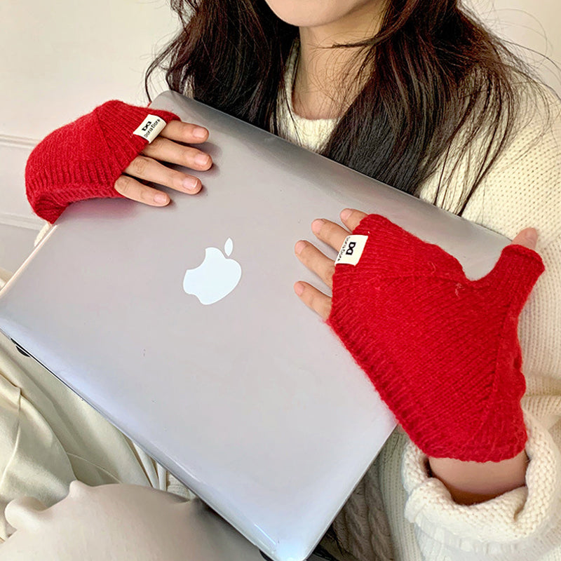 Gants Chauds De Couleur Unie