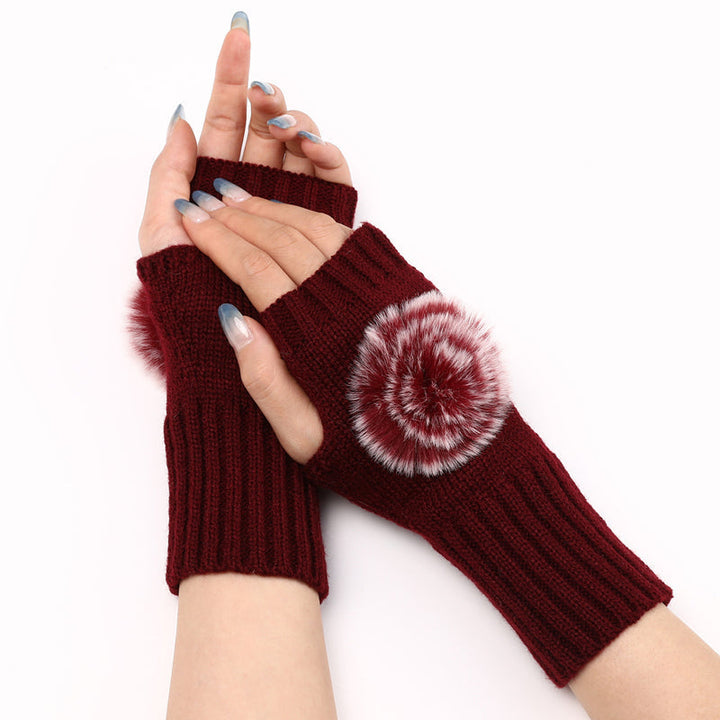 Gants Chauds De Couleur Unie