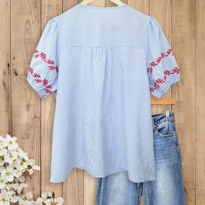Blouse Vintage À Imprimé Floral