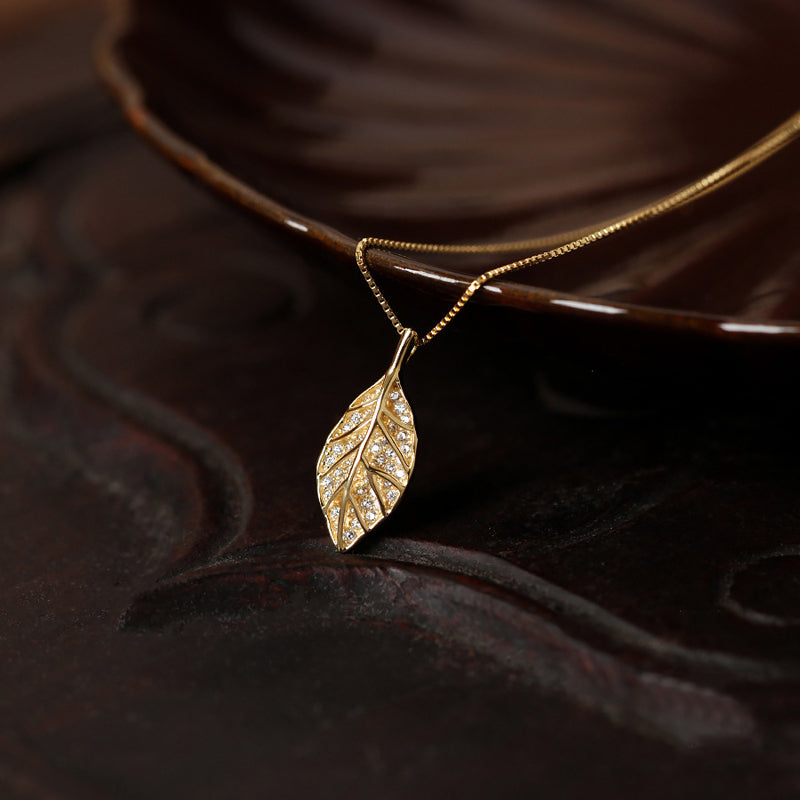 Collier Pendentif Feuille