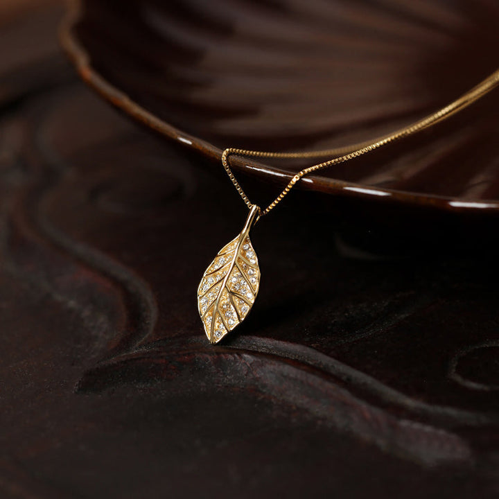 Collier Pendentif Feuille