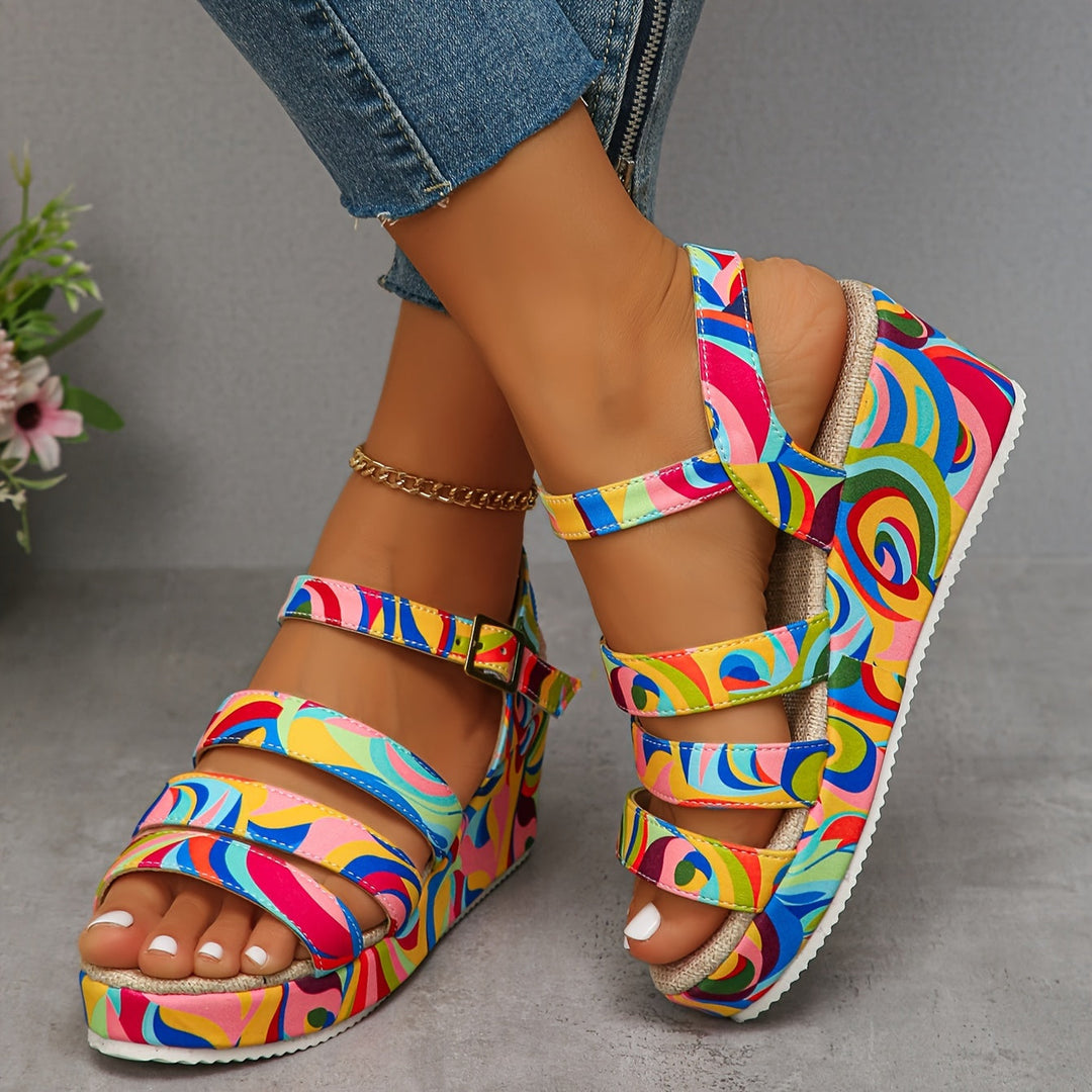 Irene | Platform Sandals with Ankle Strap