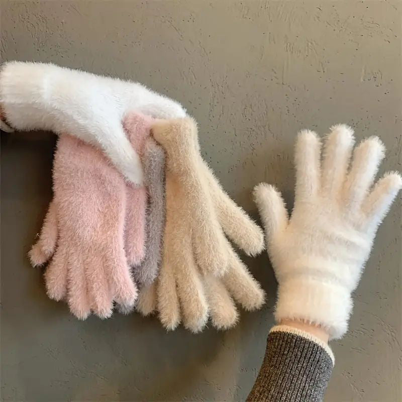 Gants Chauds De Couleur Unie