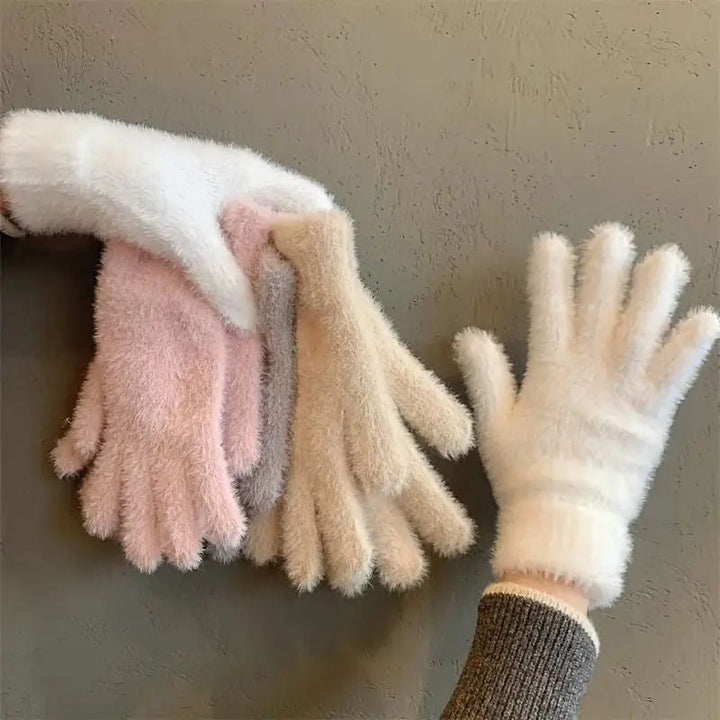 Gants Chauds De Couleur Unie