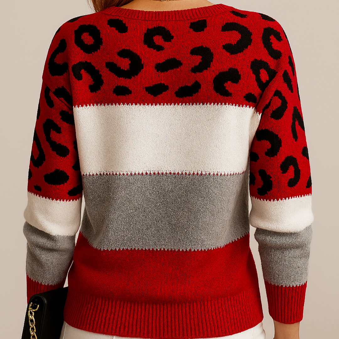 Emily™ | Leopard Print Knit Sweater