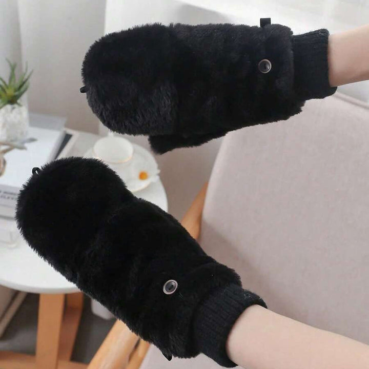 Gants Chauds De Couleur Unie