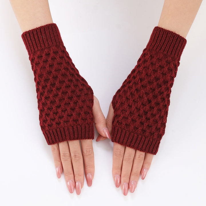 Gants Tricotés De Couleur Unie