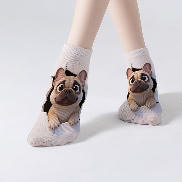 Chaussettes Décontractées À Imprimé Animal