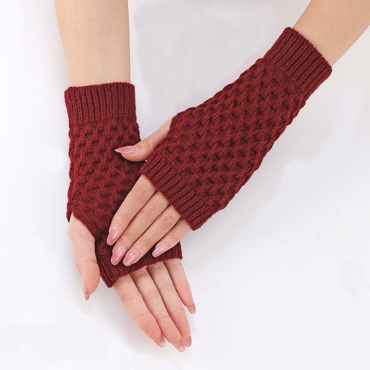 Gants Tricotés De Couleur Unie