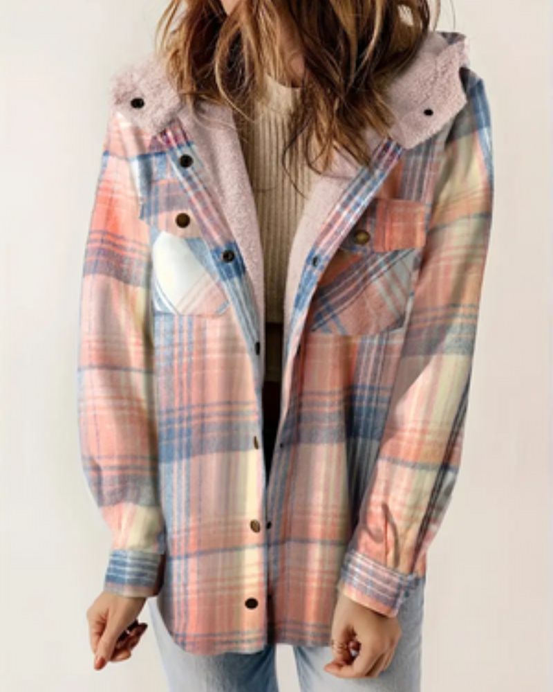 Nayla - Plaid Jacket with Comfortable Sherpa Lining