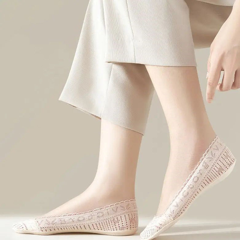 Chaussettes Respirantes En Dentelle