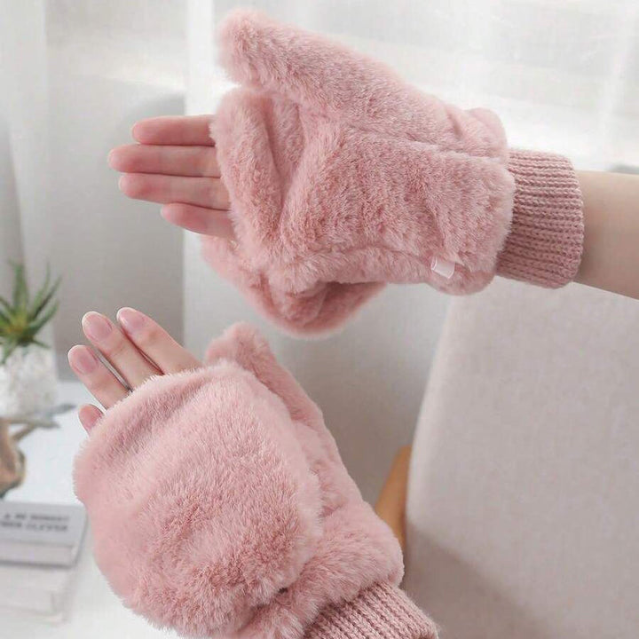 Gants Chauds De Couleur Unie