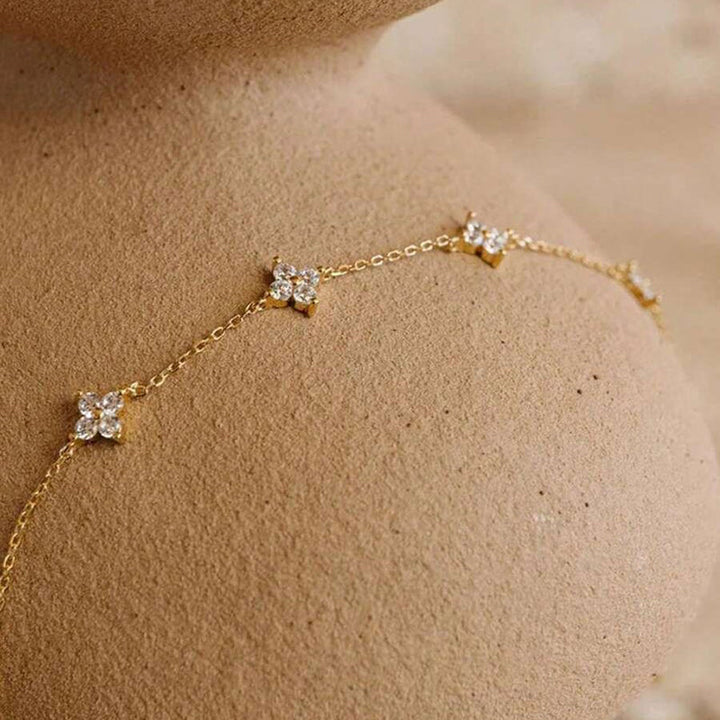 Collier Vintage De Trèfle À Quatre Feuilles