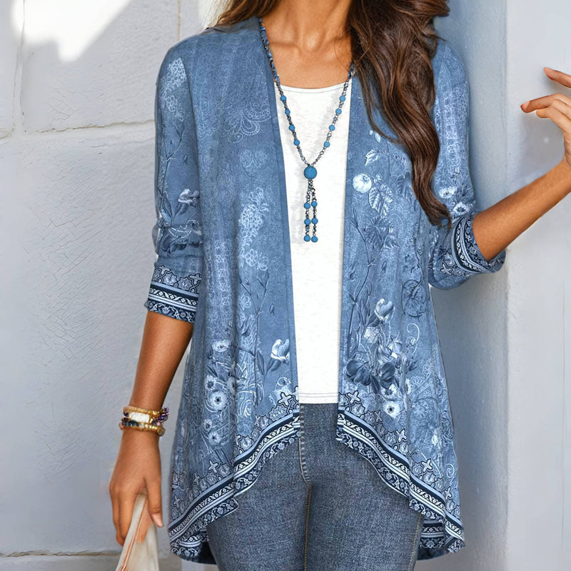 Cardigan À Imprimé Floral Vintage