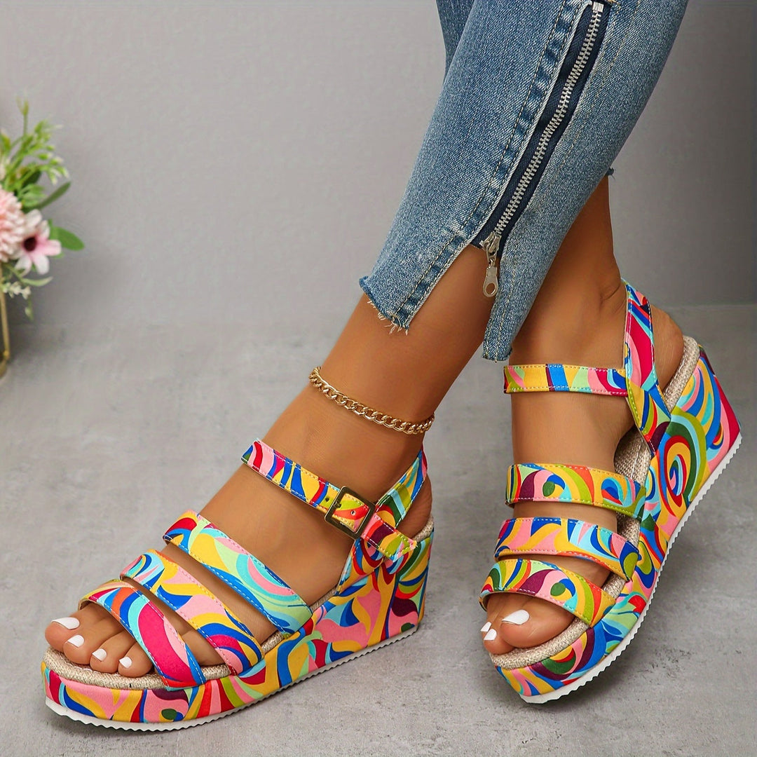 Irene | Platform Sandals with Ankle Strap