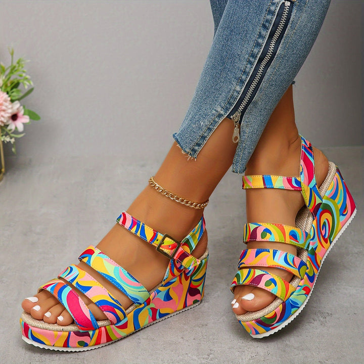 Irene | Platform Sandals with Ankle Strap