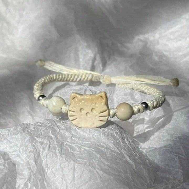 Bracelet Tressé Chat De Dessin Animé