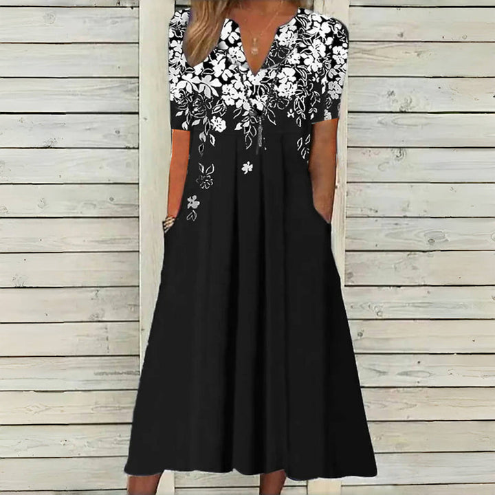 Robe À Imprimé Floral Vintage
