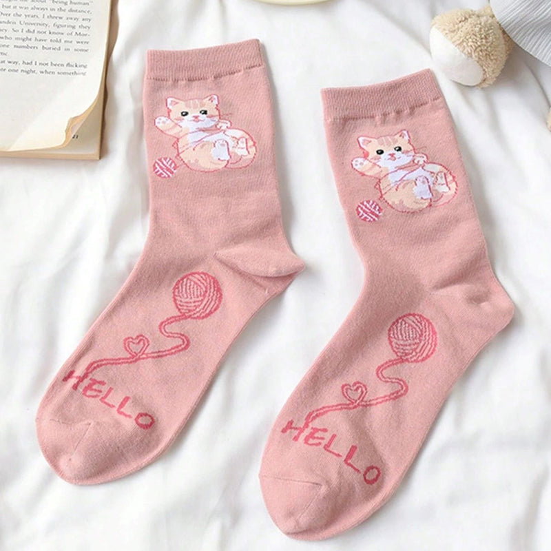 Chaussettes De Chat De Dessin Animé