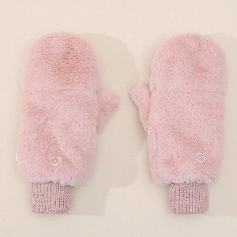 Gants Chauds De Couleur Unie