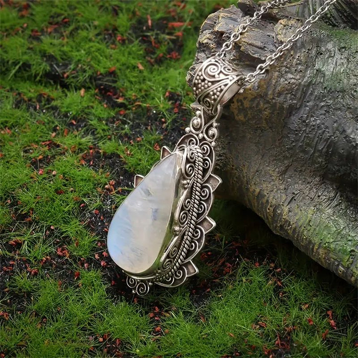 Collier Pendentif Goutte D'Eau Vintage