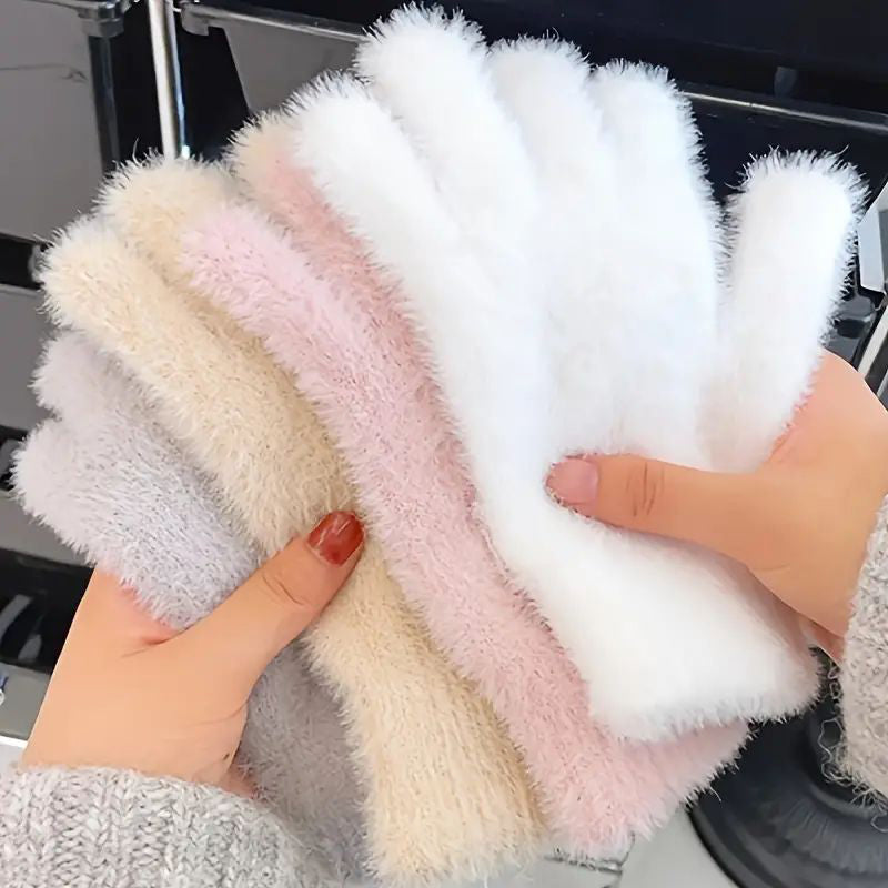 Gants Chauds De Couleur Unie