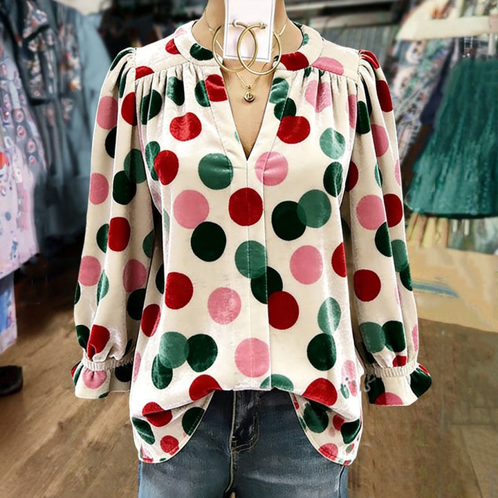 Blouse À Pois Vintage