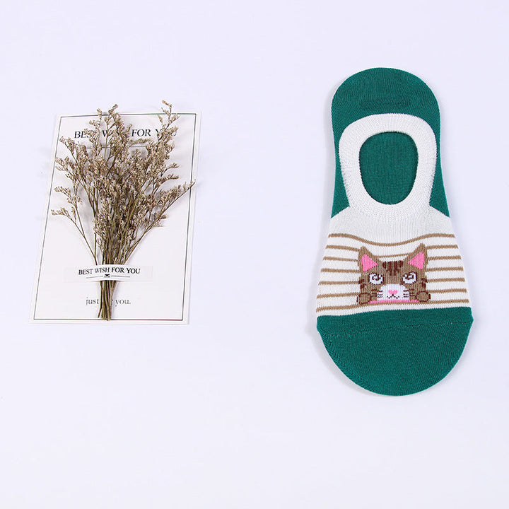 Chaussettes Décontractées À Motif Chat