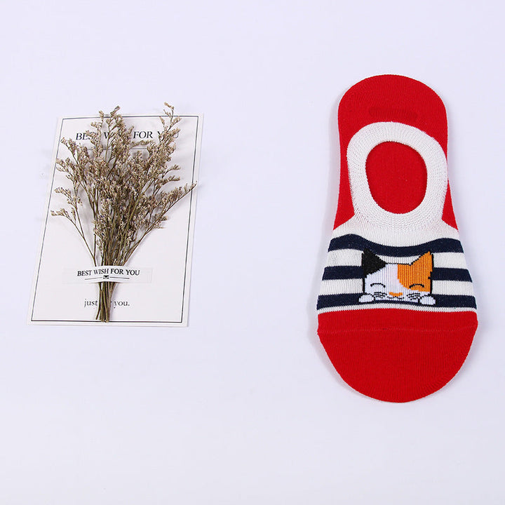 Chaussettes Décontractées À Motif Chat