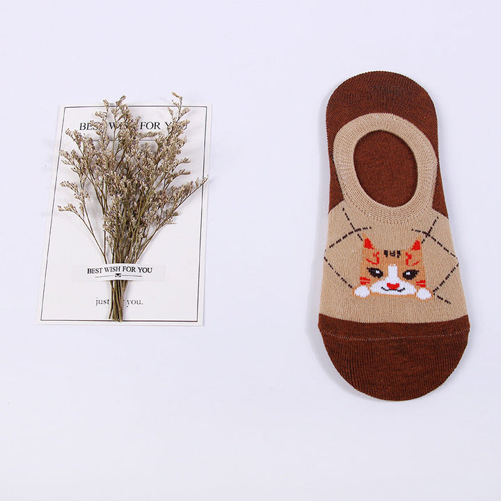 Chaussettes Décontractées À Motif Chat