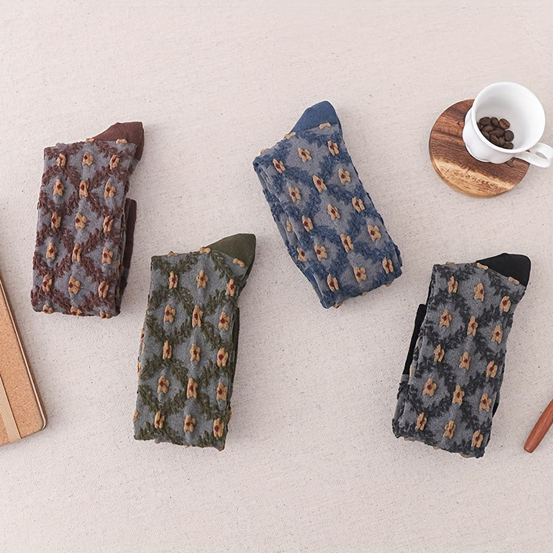 Chaussettes À Fleurs Vintage
