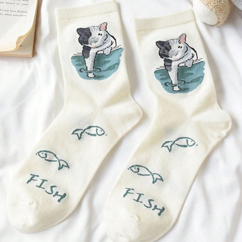 Chaussettes De Chat De Dessin Animé