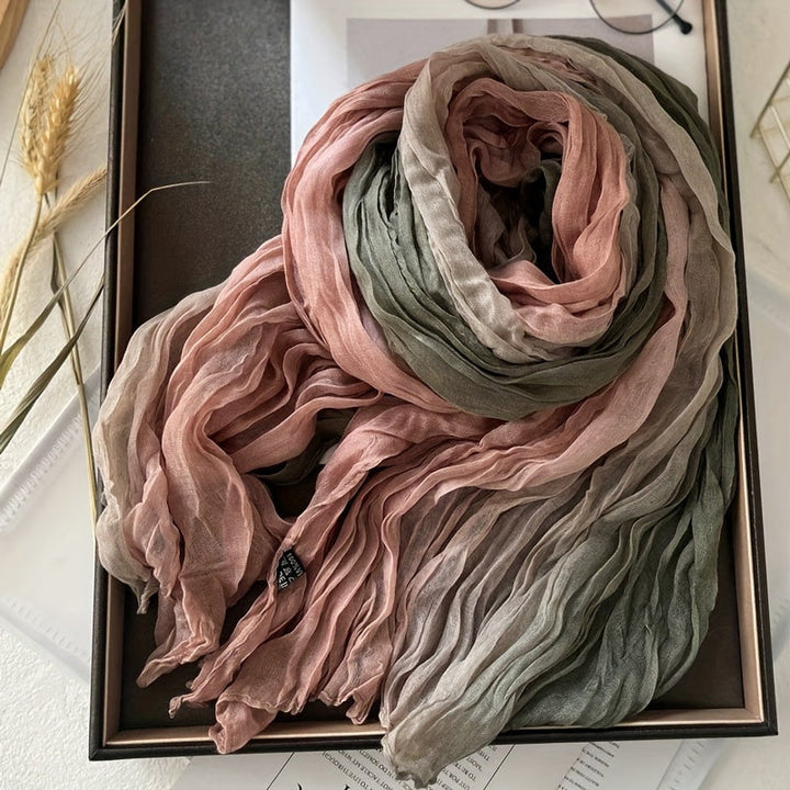 Écharpe Vintage À Blocs De Couleurs