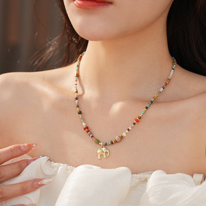 Collier De Perles Colorées Bohème