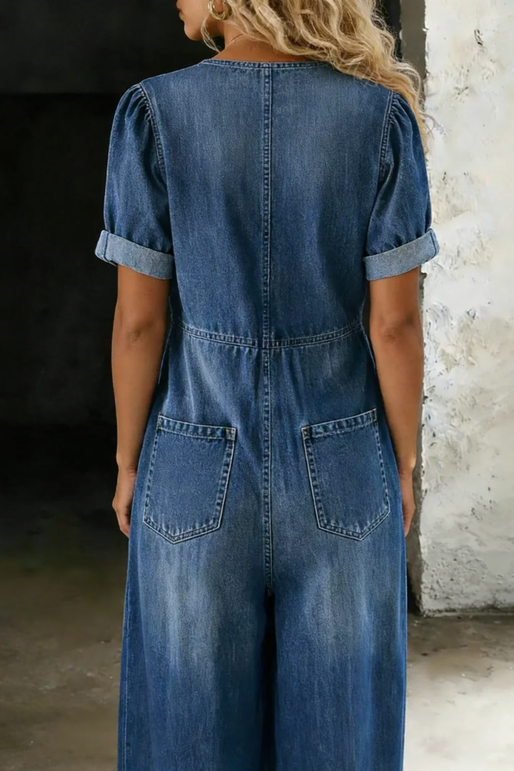 Maya™ | Combinaison denim col V