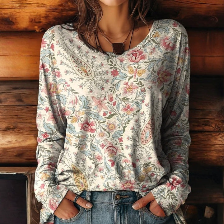 T-Shirt À Imprimé Floral Vintage