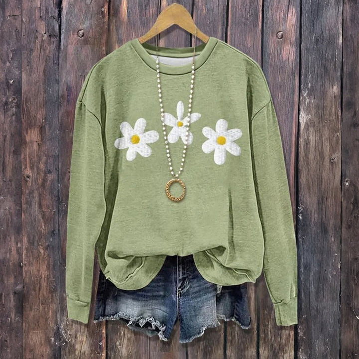 Sweat-Shirt Vintage À Imprimé Floral